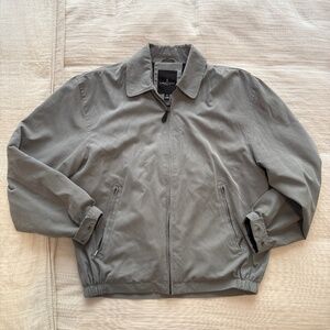 London Fog Golf Jacket Mens S Lightweight Breathable Grey Polyester/Nylon